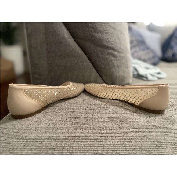 Zara Beige Studded Flats - Picture 11 of 16